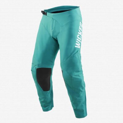 Image of the front of teal glory motocross pants