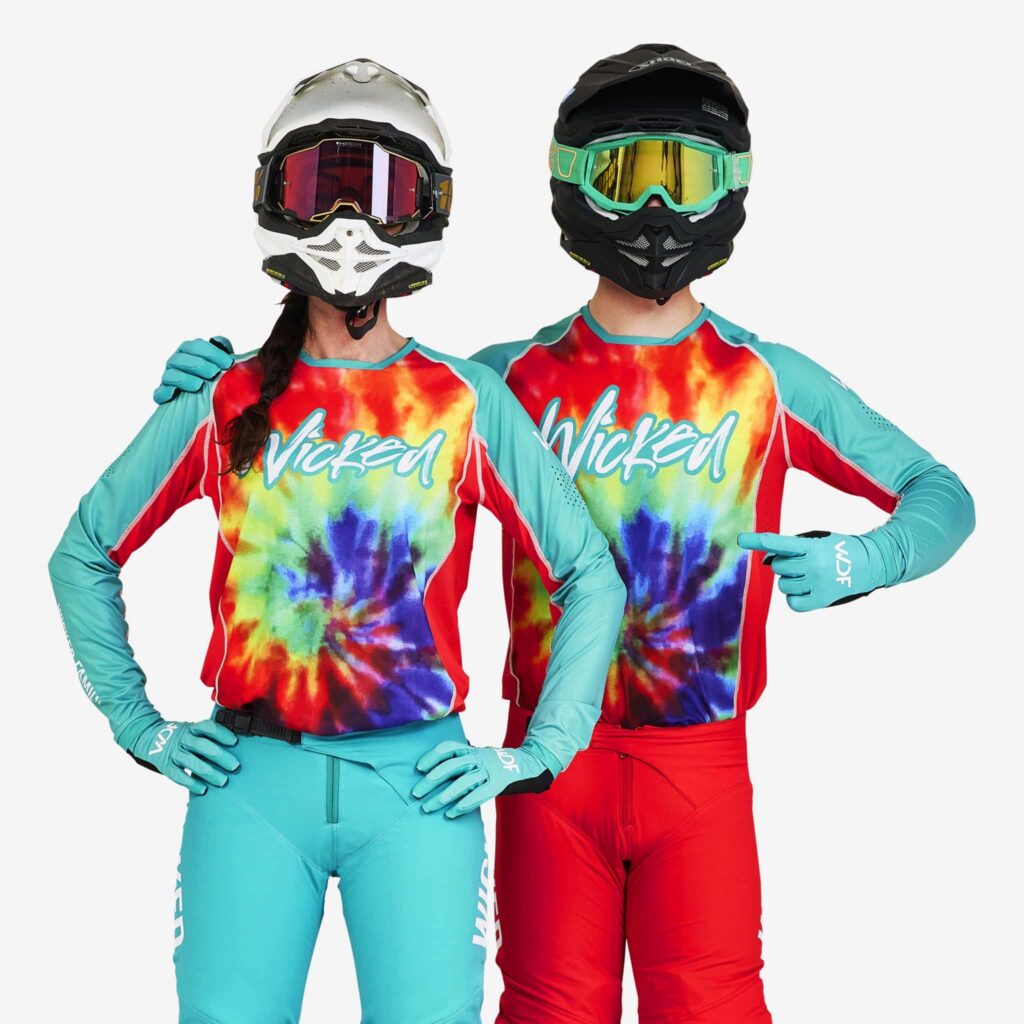 MX riders in tie dye gear