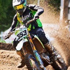 Rider in Tye dye MX Gear set – black/green