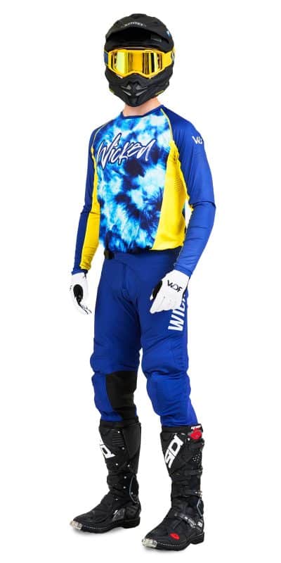 Tie dye mx gear blue