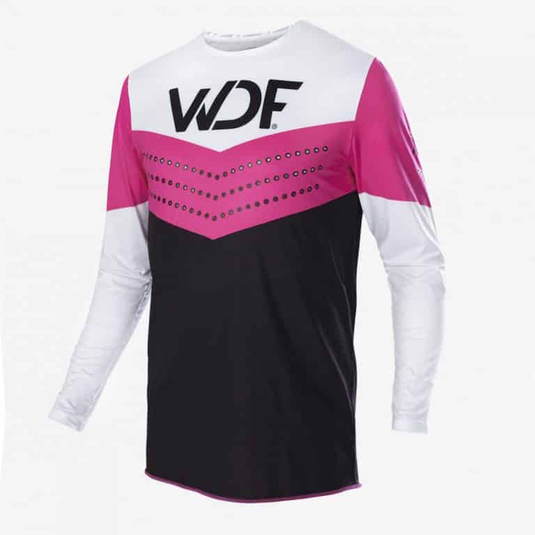 Front of pink Block MX jersey