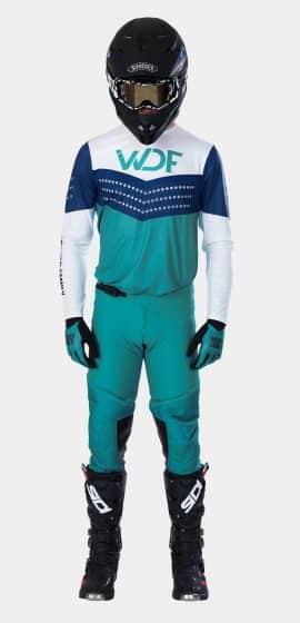 image of a man in the Block mx gear set