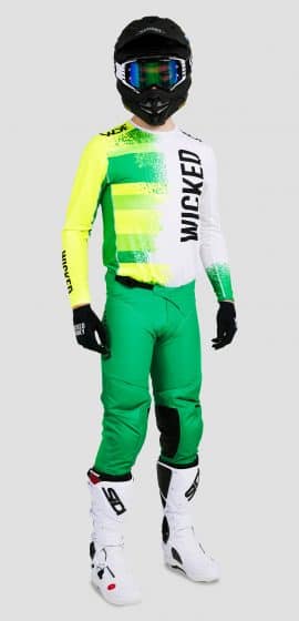 Twisted mx gear set with green pants