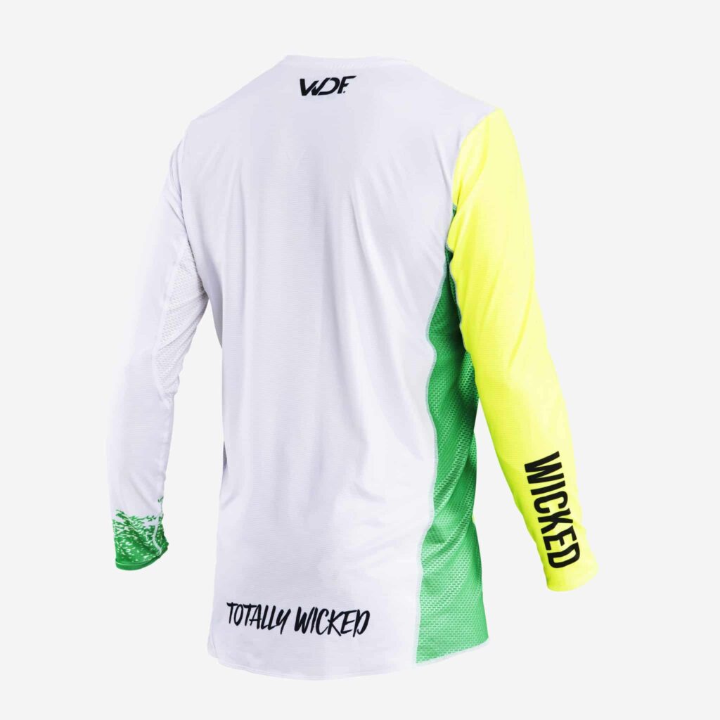 Twisted MX jersey in white and green