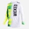 Twisted MTB jersey in white and green