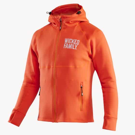 Fleece hoodie orange