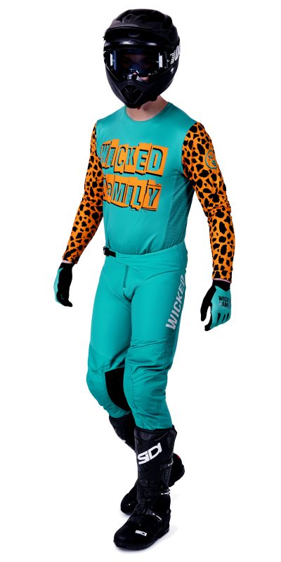 Punk teal mx gear